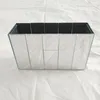 Square Glass Mirror Risers Cube Vase For Wedding Table Centerpiece