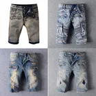 shorts denim jeans men wholesale new fashion high quality locomotive