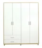 New Design 160 cm, 4 Door 2 Drawers Melamine Wooden Wall Closet Organizer Wardrobe Closet