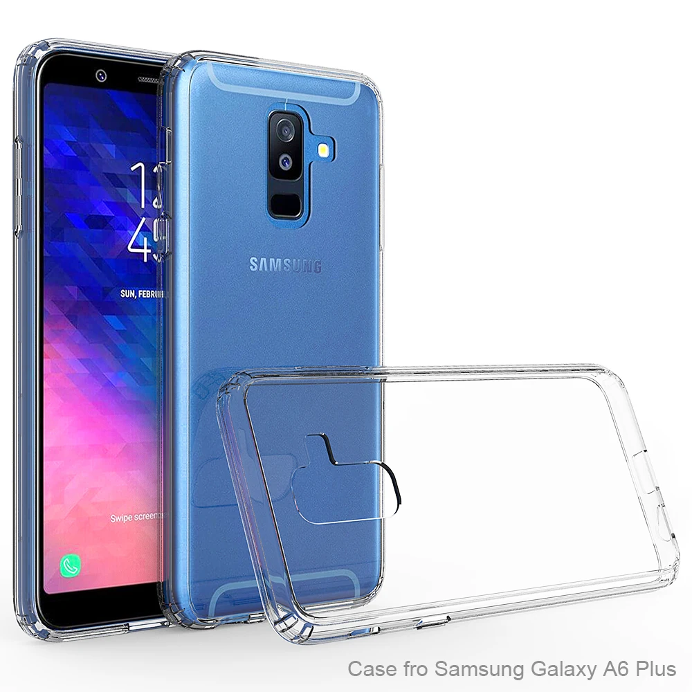 for galaxy a6 plus case, crystal clear hard case for samsung