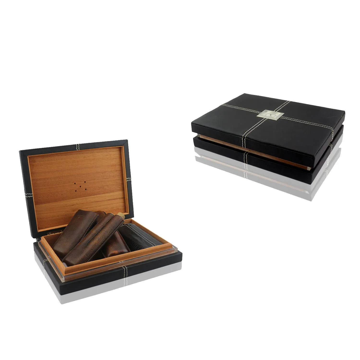 ustom PU Leather Travel Gift Tube Accessories Holder Cigar Case