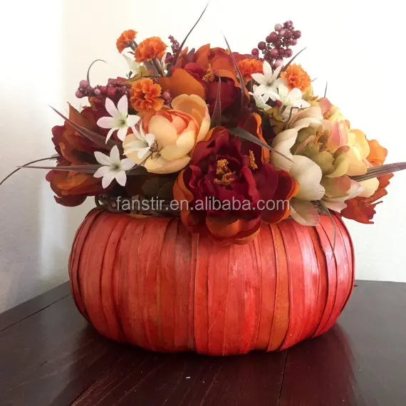newest design natural wood material decorative flower basket