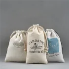 Mini Custom Storage Packaging Bag Cotton Canvas Drawstring Bag
