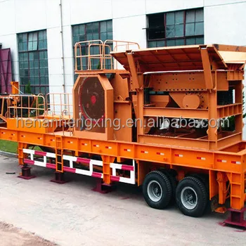 Diesel Engine Trailer Mounted Mobile Jaw Crusher Plant