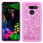 PU Leather Sticker Mobile Phone Case Cover For LG G8 ThinQ PC TPU Hybrid Case