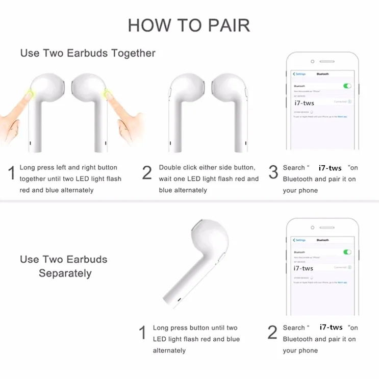 Germany France UK Popular Factory Discount Mini Wireless Earphone i7s i9 i11 i12 TWS 5.0 Headset Stereo Microphone Dual Talking - ANKUX.COM