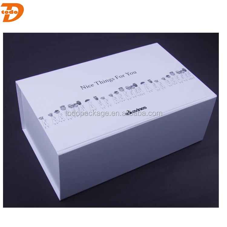 luxury gift box/clothing packaging box with ribbon closure