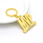 Longzhiyu 13 years manufacturer custom MVP keychain hollow key ring metal gold key chain