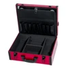 Red Crocodile PU leather Case Beauty Case with LED Lights Fashionable Suitcase