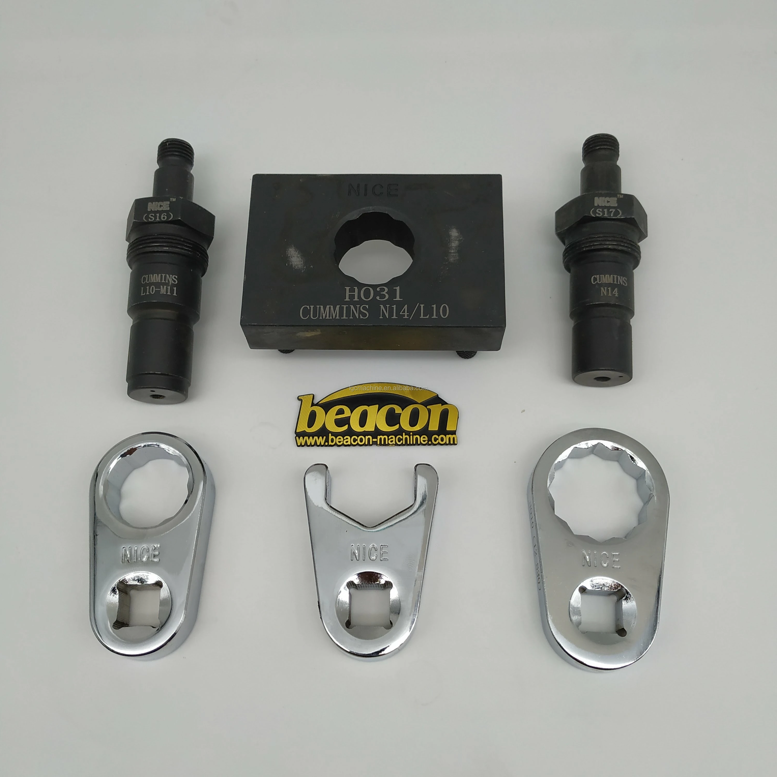 Beacon fuel injector adapter common rail injector nozzle disassembly tool
