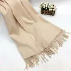 Pure color winter warm women use woollen scarf shawl scarf
