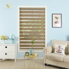 Natural straw style zebra blinds suiting to window curtains