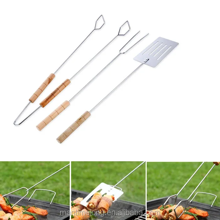 Outils De Barbecue Barbecue 3 Pièces Costume Pinces En Acier Inoxydable