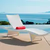 China supplier sigma top sale outdoor furniture poolside elegant white rattan recliner
