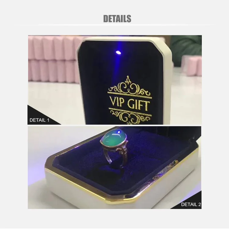 custom logo printed portable ring gift box jewelry ring box wit