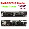 YouTube hd media play 1080P Iptv set top tox dvb s2+ C+T triple dvb combo mpeg4 hd receiver hd satellite receiver