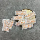 Custom private damask woven label clothing,cotton woven label