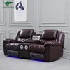 Custom Sofa With Storage Function Home Theater Reliner Sofa China , Home Theater Furniture Top Grain Leather