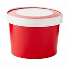 Round Shape Colorful Rainbow Ice Cream Freezer Paper Box