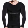 Men Slim And Tight Super Soft Compression & Slimming Body Shaper V-Neck & Long Sleeve Compression Shirt In Stock Body Shaper