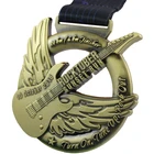 Wholesale casting 3D embossed antique gold metal medal medallions