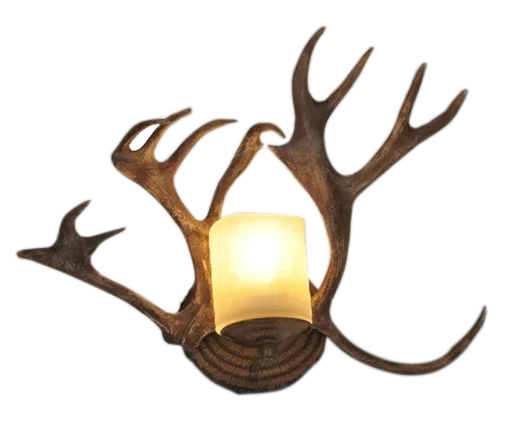 Beliebte energiesparende vintage ländlichen deer horn licht antike beleuchtung harz lampe home decor retro geweih wand lampe für bar loft