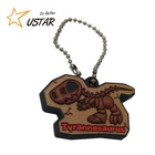 Custom Special Jurassic Dinosaurs Design Embossed Logo Keyring Soft Pvc Keychain Rubber Key Holder For Promotion