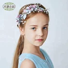 2019 High Quality Beautiful Dancing Kid Headbands Lace Flower Wedding Hair Accessory Headpiece For Children