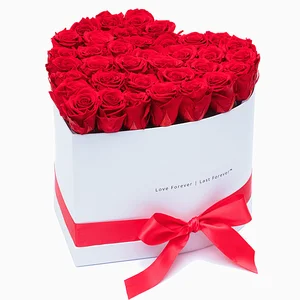 hot stamping heart-shaped florist packing gift flower paper box