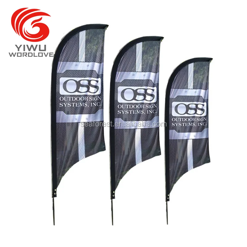 Promotional Advertising Flag Cheap Custom Feather Banner 110g