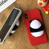 Shockproof 360 protective Stereoscopic Panda back case, hair felt material soft Adorkable girl phone cover for iPhone X case