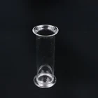 Handmade lampwork borosilicate transparent glass vase for flowers