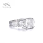 fine jewelry cushion shaped cz stone in center 925 silver engagement ring for africa women
