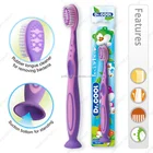 New children and kids toothbrush with soft bristles & interesting suction button