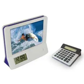 Photo frame and calculator