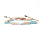 Hand Made Custom Charm Bracelet Colorful Miyuki Beads Adjustable Hand Made Woven Bracelet For Women