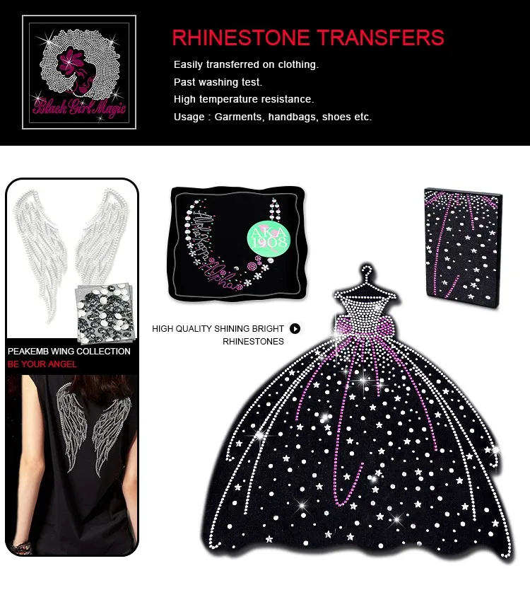 wholesale love spurs rhinestone heat transfer for clothing
