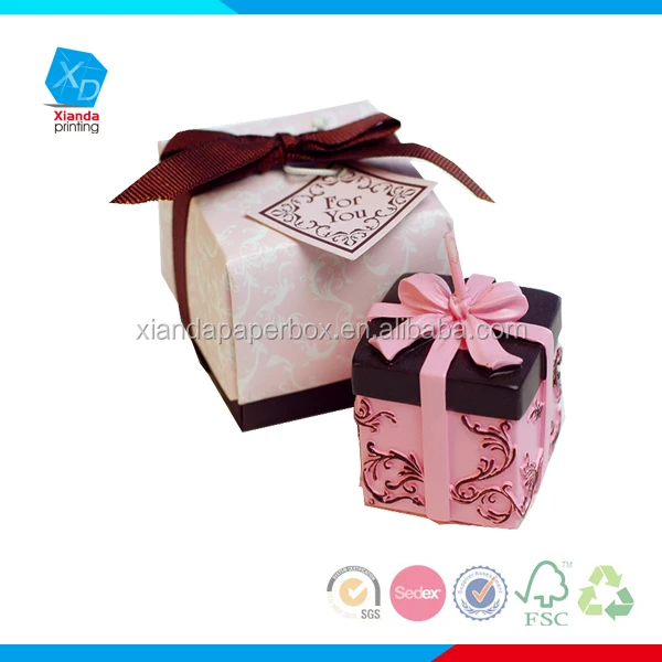 customized candle gift set packaging box with paper tape cover