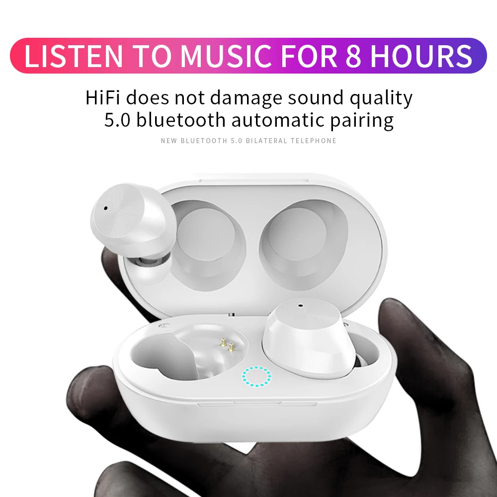 2019 TWS 9 stereo fashion sports with mic in ear dual binaural wireless charging bin business factory oem - ANKUX.COM