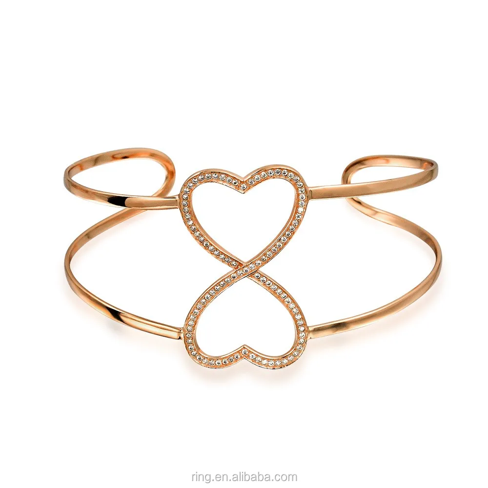 gorgeous infinity love bangle eternity women cuff bracelet