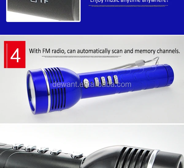 portable handheld flashlight tf card mp3 music player led torch with charging usb.jpg