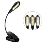 USB Rechargeable 4 LED Book Light Music Stand Flexible Neck Clip On Lamp with Foldable Gooseneckled