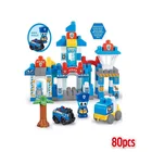 Hot sale 2019 plastic police educational blocks set toys 80pcs bIg particle building block