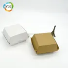 cheap custom paper kraft and white corrugated burger box for food packaging