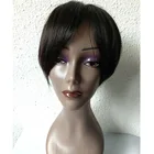 Toupee Women Human Hair In Womens Extention Natural Brown Wig Brazilian Human Hair Silk Base Women Hair