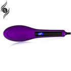 Best Selling Adjustable temperature Electric ceramic Hair Straightening Brush with digital LCD Display