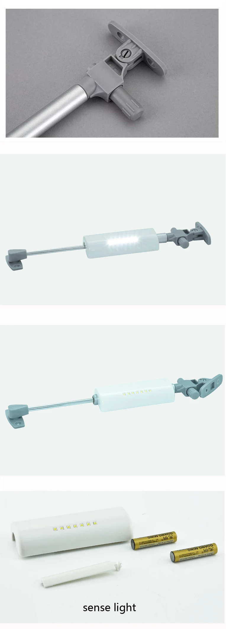 Easy lift gas spring with 100N  for cabinet gas spring with LED light VT-05.007