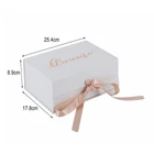 Custom Logo Luxury large tall magnetic closure lidpaper cardboard packaging a5 white gift box with ribbon