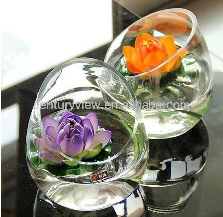 Wholesale Decorative Flower Vase Round Glass Bowl Vase View Round