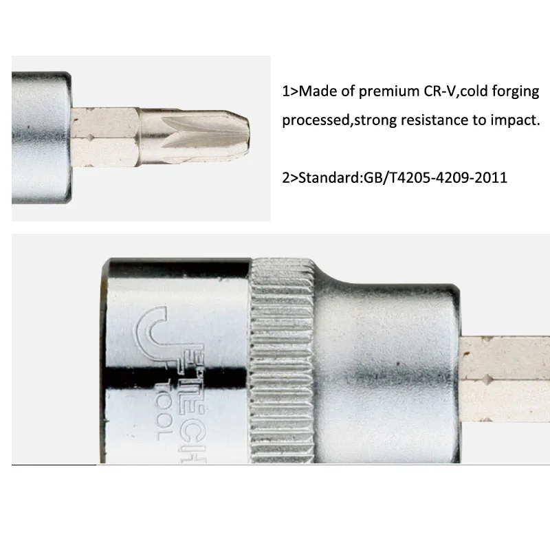 1-4 cross hex metric bit socket des